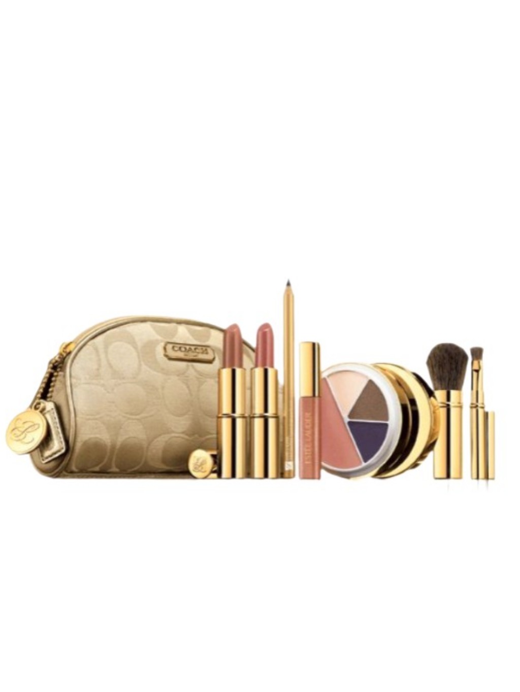 Coach Limited Edition Estee Lauder Signature Makeup Cosmetic Clutch Pouch Bag